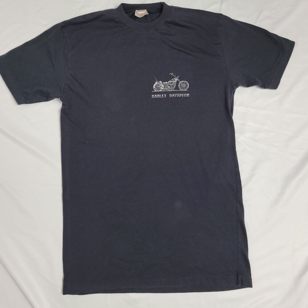 VTG 1988 BB's Harley Davidson Germany Treffen Graphic Men's Black T-Shirt XL